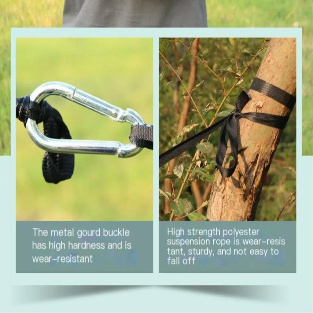 Hammock Double Camping Hammock Outdoor Camping Portable Single Parachute Cloth Three-Color Belt Anti-Mosquito Hammock Hammock Outdoor(B)