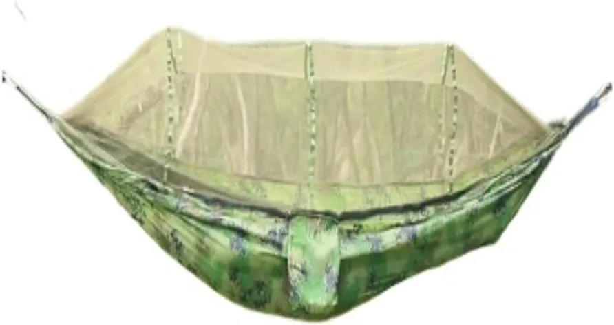 Hammock Double Camping Hammock Outdoor Camping Portable Single Parachute Cloth Three-Color Belt Anti-Mosquito Hammock Hammock Outdoor(B)