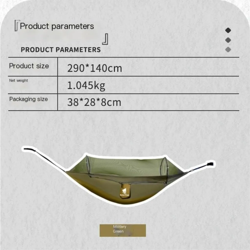 Hammock Double Camping Hammock Outdoor Swing Adult Indoor Student Dormitory Picnic Camp Single Anti-Rollover Hammock Hammock Outdoor