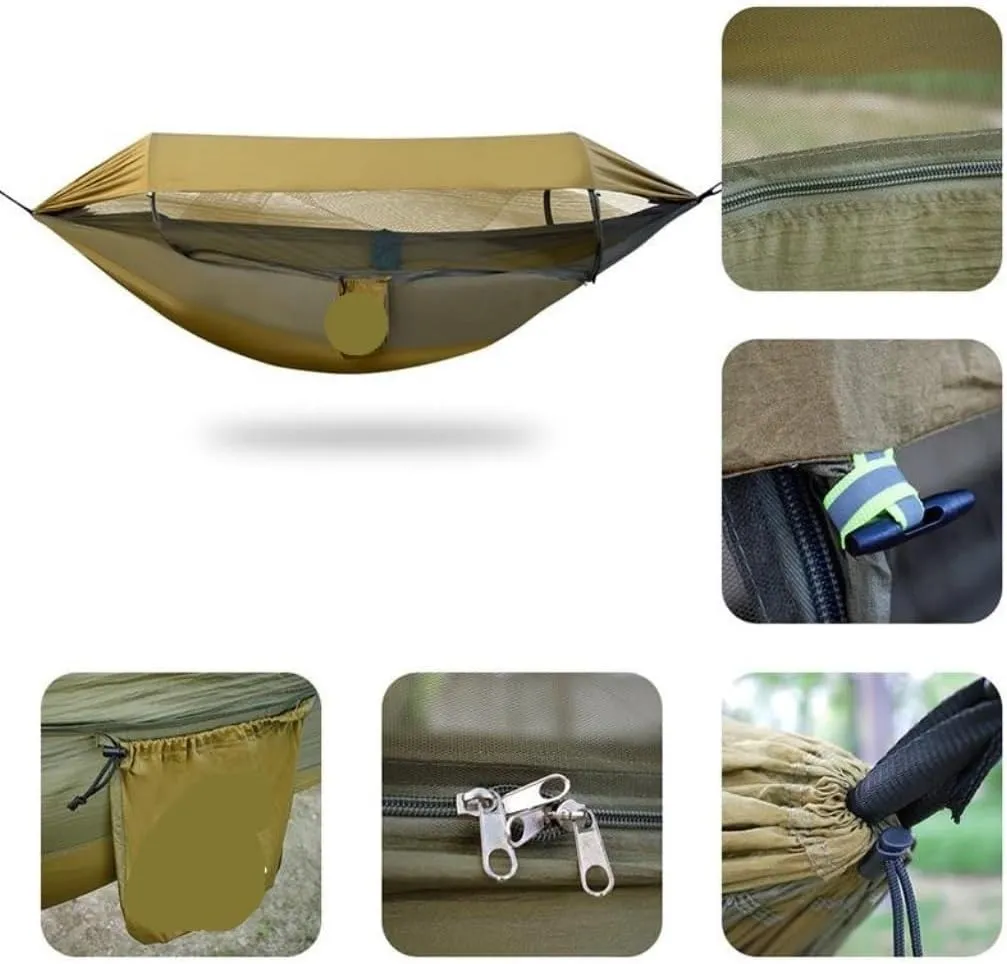 Hammock Double Camping Hammock Outdoor Swing Adult Indoor Student Dormitory Picnic Camp Single Anti-Rollover Hammock Hammock Outdoor