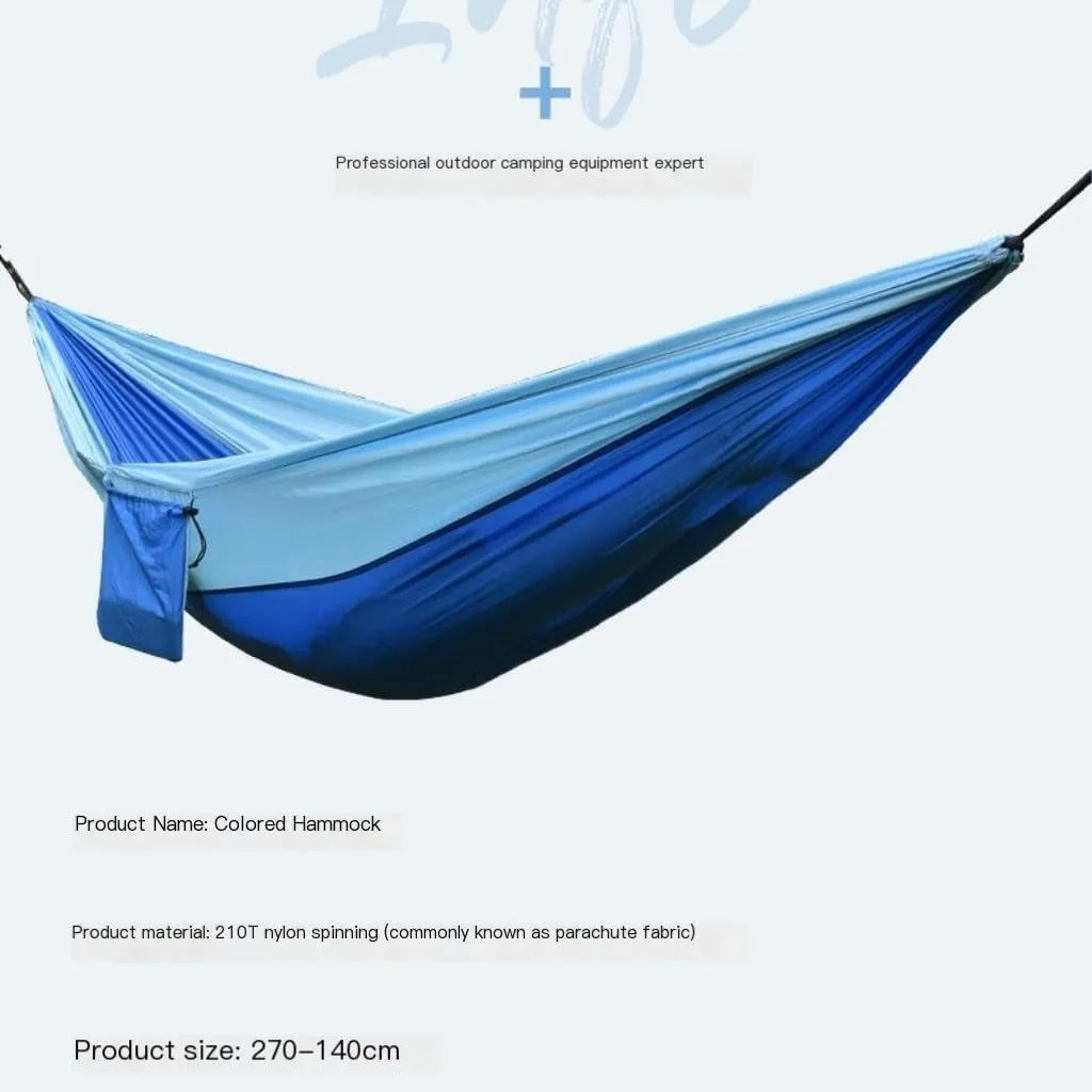 Hammock Double Colorful Outdoor Hammocks with Practical Pockets, Sturdy Connection Design, Enjoy Relaxing Outdoor Moments Hammock Outdoor(Red)