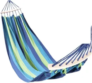 Hammock Double Danshuang Human Hammock Outdoor Swing Outdoor Anti-Rollover Hanging Chair Dormitory Indoor Camping Picnic Hammock Outdoor(Blue,Small)