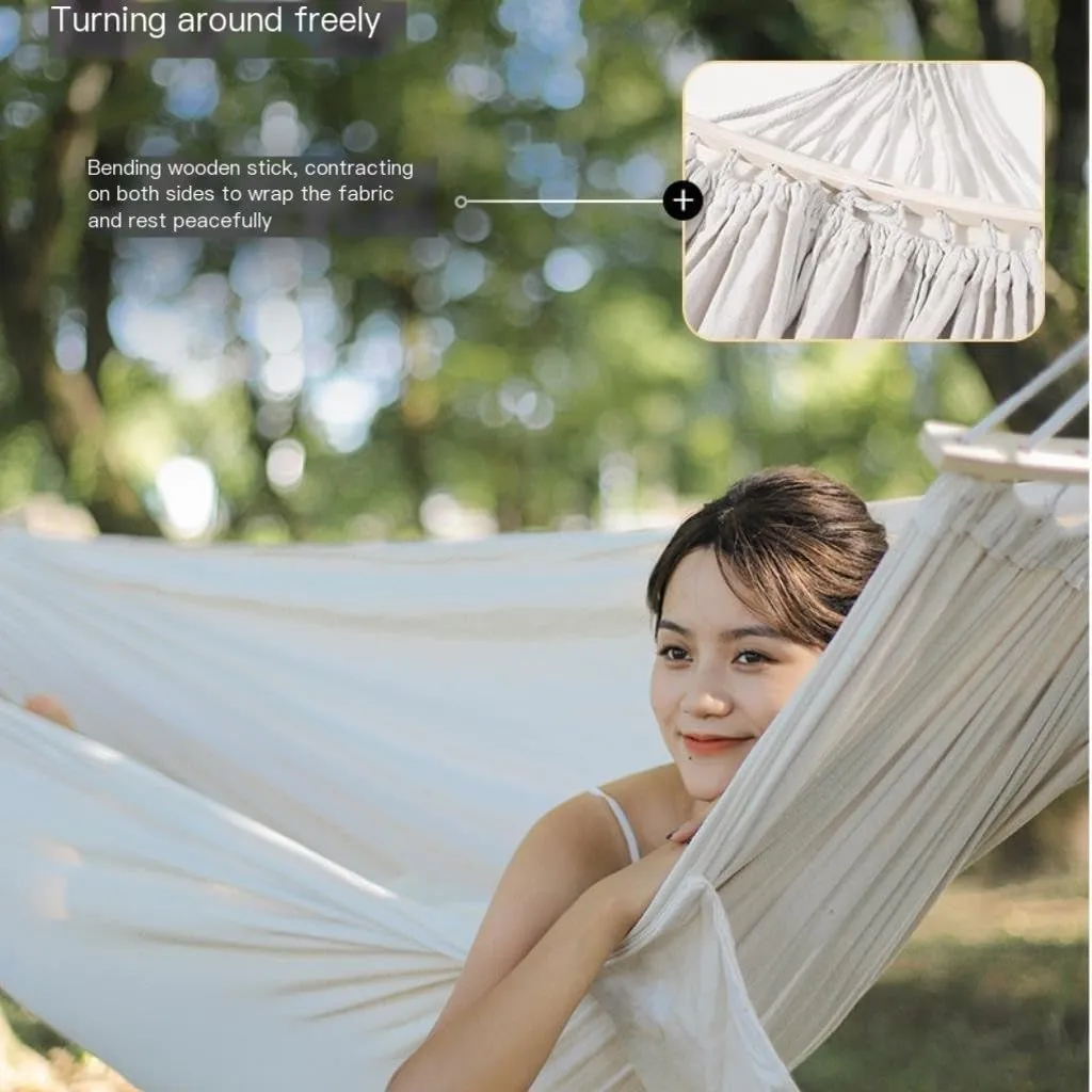 Hammock Double Hammock Outdoor Camping Swing Outdoor Camping Adult Anti-Rollover Single Double Net Bed Bedroom Hammock Hammock Outdoor(B)