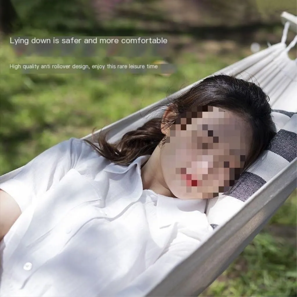 Hammock Double Hammock Outdoor Single Double Anti-Rollover Portable Camping Outdoor Detachable and Washable Hanging Chair Hammock Outdoor(B,190cm*80cm)