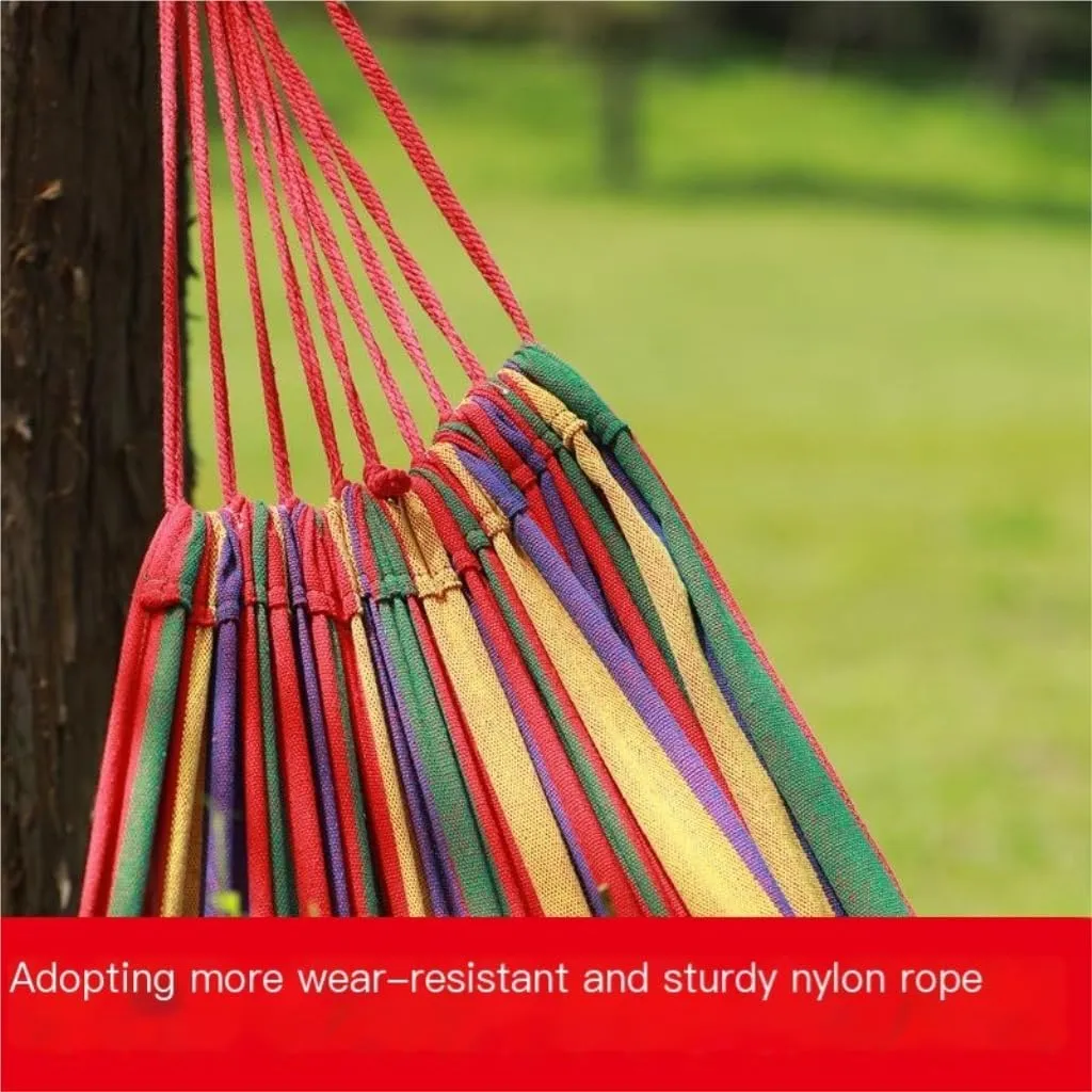 Hammock Double Hammock Outdoor Swing Anti-Rollover Home Indoor Single Double Hanging Chair Adult Sleeping Fall Out of Bed Hammock Outdoor(Red,Large)