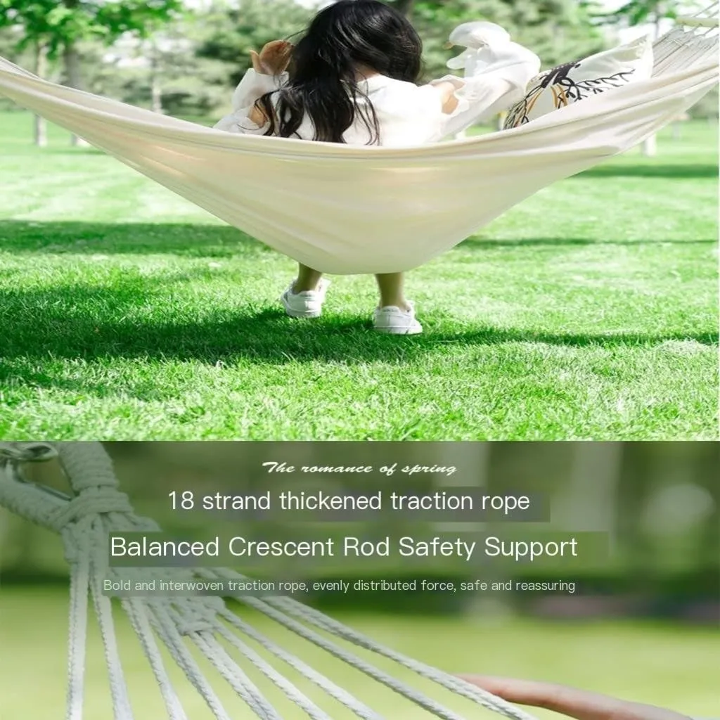 Hammock Double Hammock Outdoor Swing Camping Single Double Bedroom Adult Sleeping Anti-Rollover Thickened Hanging Chair Hammock Outdoor(Blue,B)