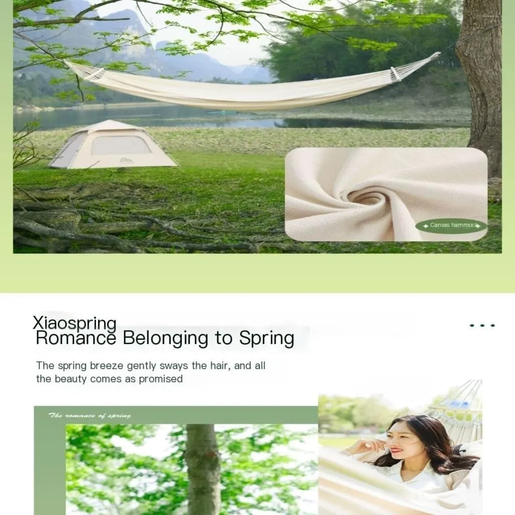 Hammock Double Hammock Outdoor Swing Camping Single Double Bedroom Adult Sleeping Anti-Rollover Thickened Hanging Chair Hammock Outdoor(Blue,B)