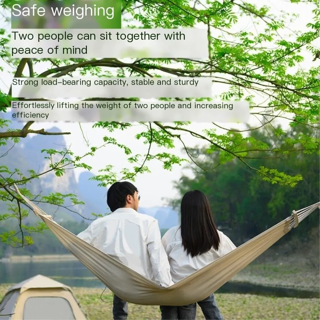 Hammock Double Hammock Outdoor Swing Camping Single Double Bedroom Adult Sleeping Anti-Rollover Thickened Hanging Chair Hammock Outdoor(Blue,B)