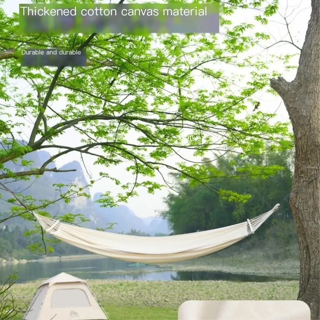 Hammock Double Hammock Outdoor Swing Camping Single Double Bedroom Adult Sleeping Anti-Rollover Thickened Hanging Chair Hammock Outdoor(Blue,B)