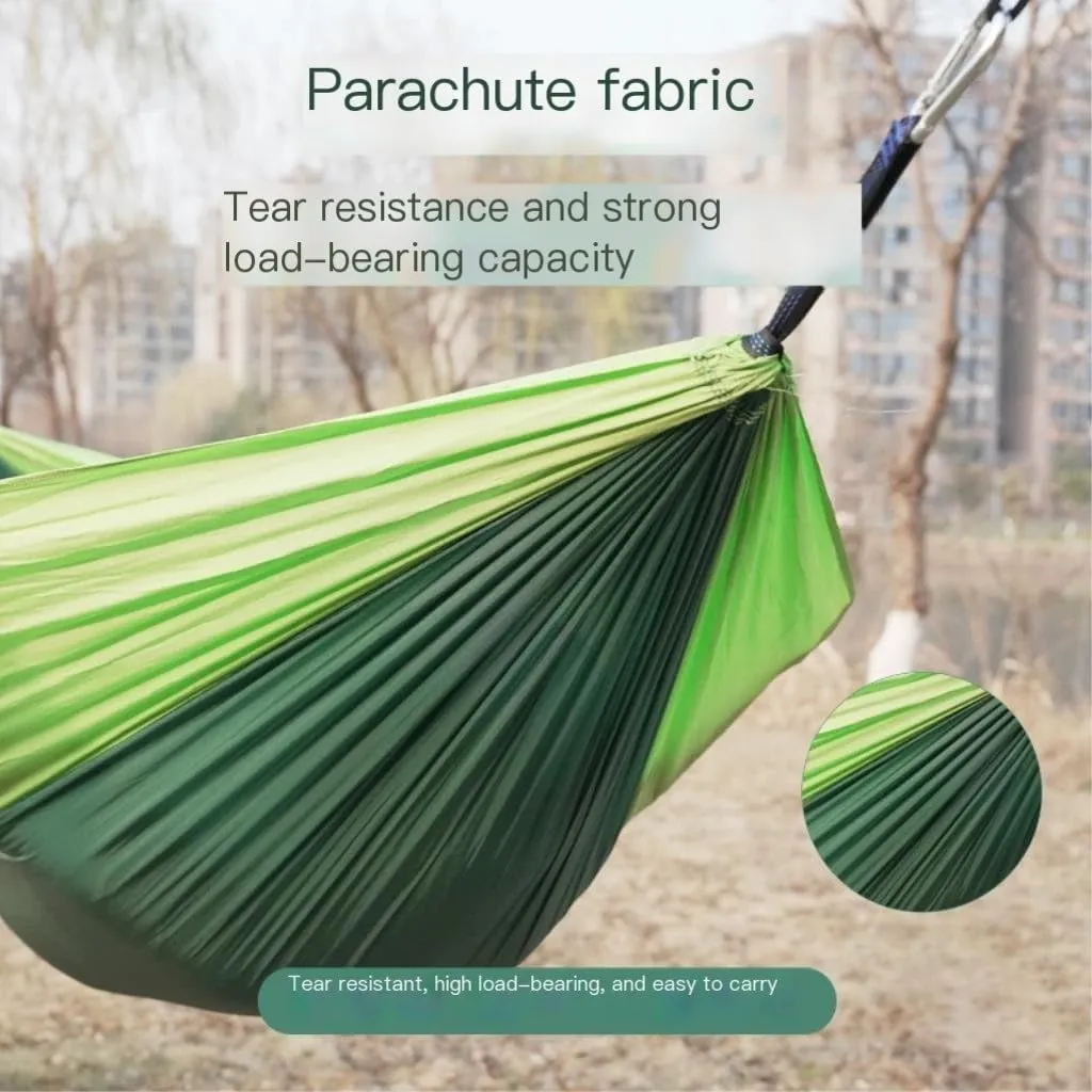 Hammock Double High Load-Bearing Anti-Rollover Nylon Hammock Outdoor Ultra-Light Single and Double Parachute Cloth Hammock Hammock Outdoor(B)