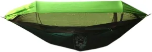 Hammock Double Mosquito Net Hammock Outdoor Camping Fully Automatic Quick-Open Hammock Sunshade Outdoor Anti-Mosquito Hammock Hammock Outdoor(Green)
