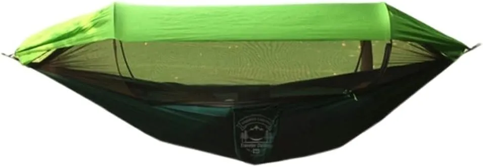 Hammock Double Mosquito Net Hammock Outdoor Camping Fully Automatic Quick-Open Hammock Sunshade Outdoor Anti-Mosquito Hammock Hammock Outdoor(Green)