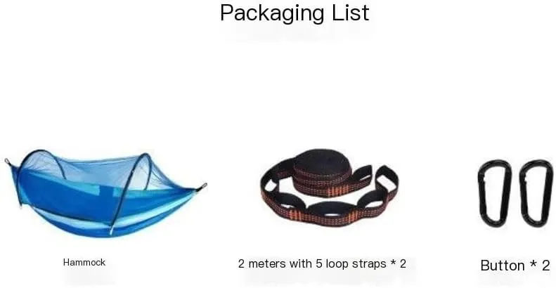 Hammock Double Outdoor Anti-Mosquito Hammock Automatic Quick Opening with Mosquito Net Parachute Cloth Single Double Portable Hammock Outdoor(Green)