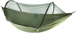 Hammock Double Outdoor Anti-Mosquito Hammock Automatic Quick Opening with Mosquito Net Parachute Cloth Single Double Portable Hammock Outdoor(Green)