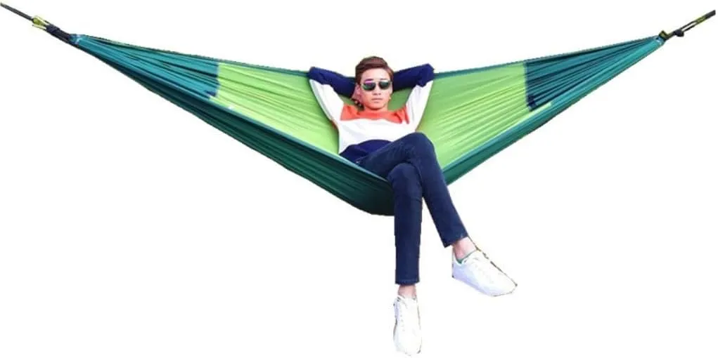 Hammock Double Outdoor Camping Canvas Hammock Single Double Camping Thickened Hanging Chair Dormitory Swing Portable Hammock Outdoor(Red,Large)