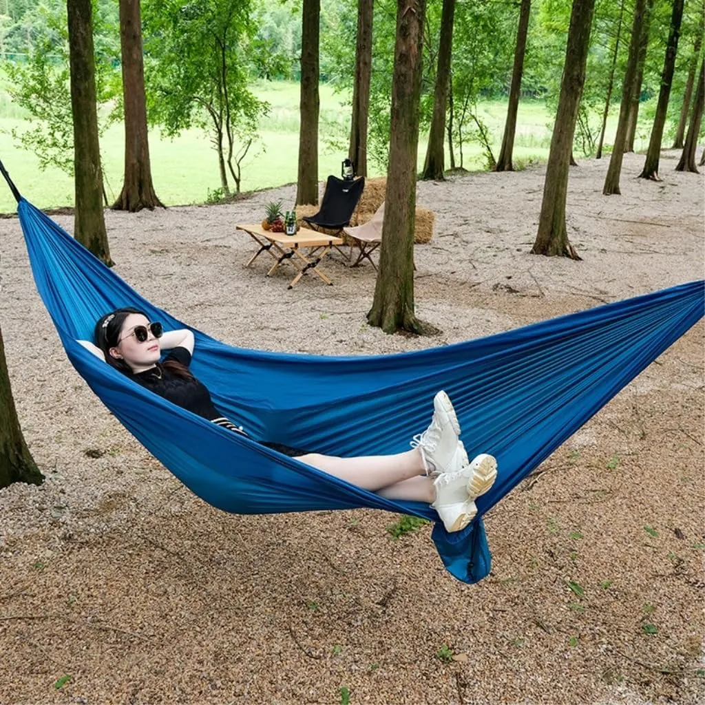 Hammock Double Outdoor Camping Parachute Nylon Cloth Single Double Outdoor Camping Cycling Indoor Leisure Outdoor Hammock Hammock Outdoor(A,A)
