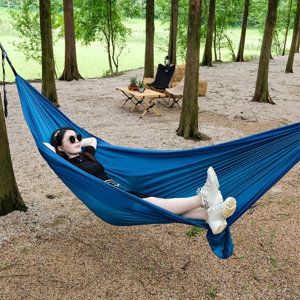 Hammock Double Outdoor Camping Parachute Nylon Cloth Single Double Outdoor Camping Cycling Indoor Leisure Outdoor Hammock Hammock Outdoor(A,A)