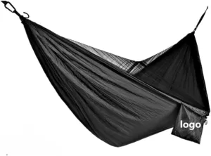 Hammock Double Outdoor Camping Quick-Open Mosquito Net Hammock 210T Nylon Hammock with Mosquito Net Outdoor Swing Hammock Hammock Outdoor(Black)