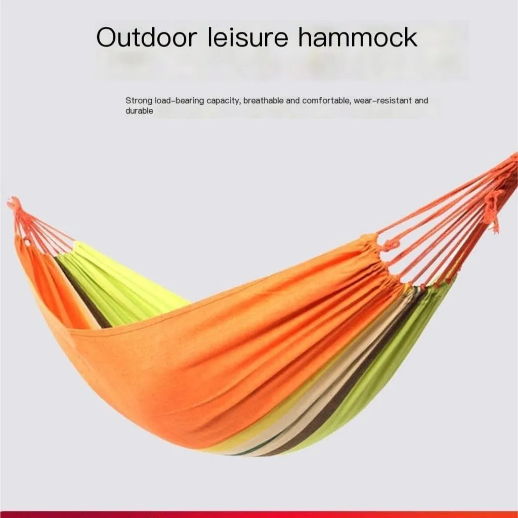 Hammock Double Outdoor Hammock Picnic Adult Outdoor Home Bedroom Hanging Chair Outdoor Light Hanging Chair Anti-Rollover Hammock Outdoor(White,Large)