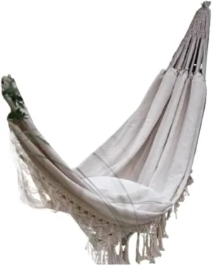 Hammock Double Outdoor Rocking Chair Camping Wind Tassel Hammock Summer Anti-Rollover Canvas Picnic with Independent Station Hammock Outdoor(A)