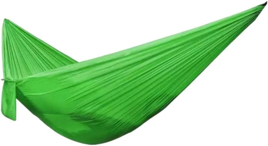 Hammock Double Outdoor Single Hammock Anti-Rollover Outdoor Portable Camping Hanging Chair Double Parachute Cloth Hammock Hammock Outdoor(Green)