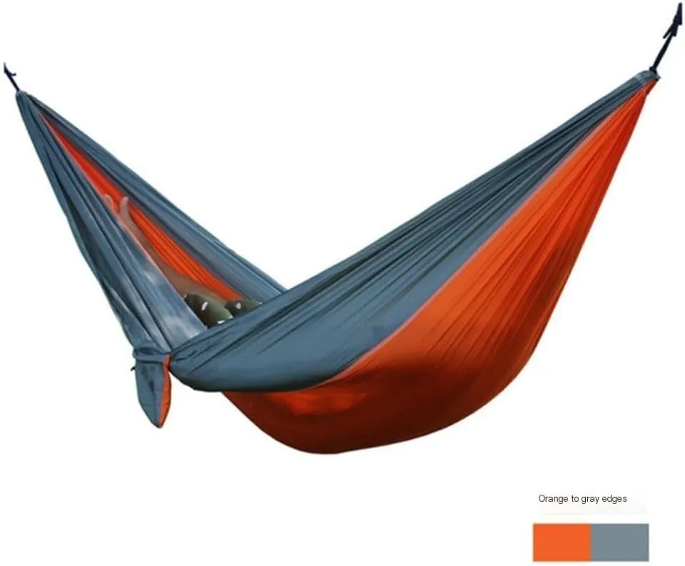 Hammock Double Outdoor Thickened Canvas Outdoor Bent Wooden Stick Hanging Sheet Double Hammock Swing Dormitory Camping Hammock Outdoor(A)