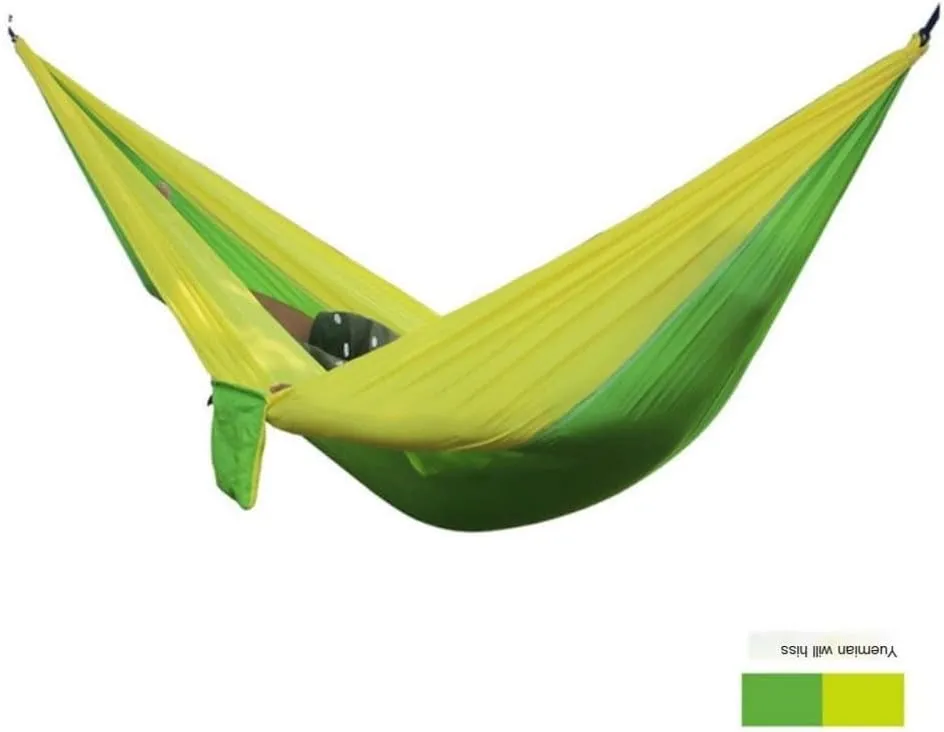 Hammock Double Outdoor Thickened Canvas Outdoor Bent Wooden Stick Hanging Sheet Double Hammock Swing Dormitory Camping Hammock Outdoor(A)