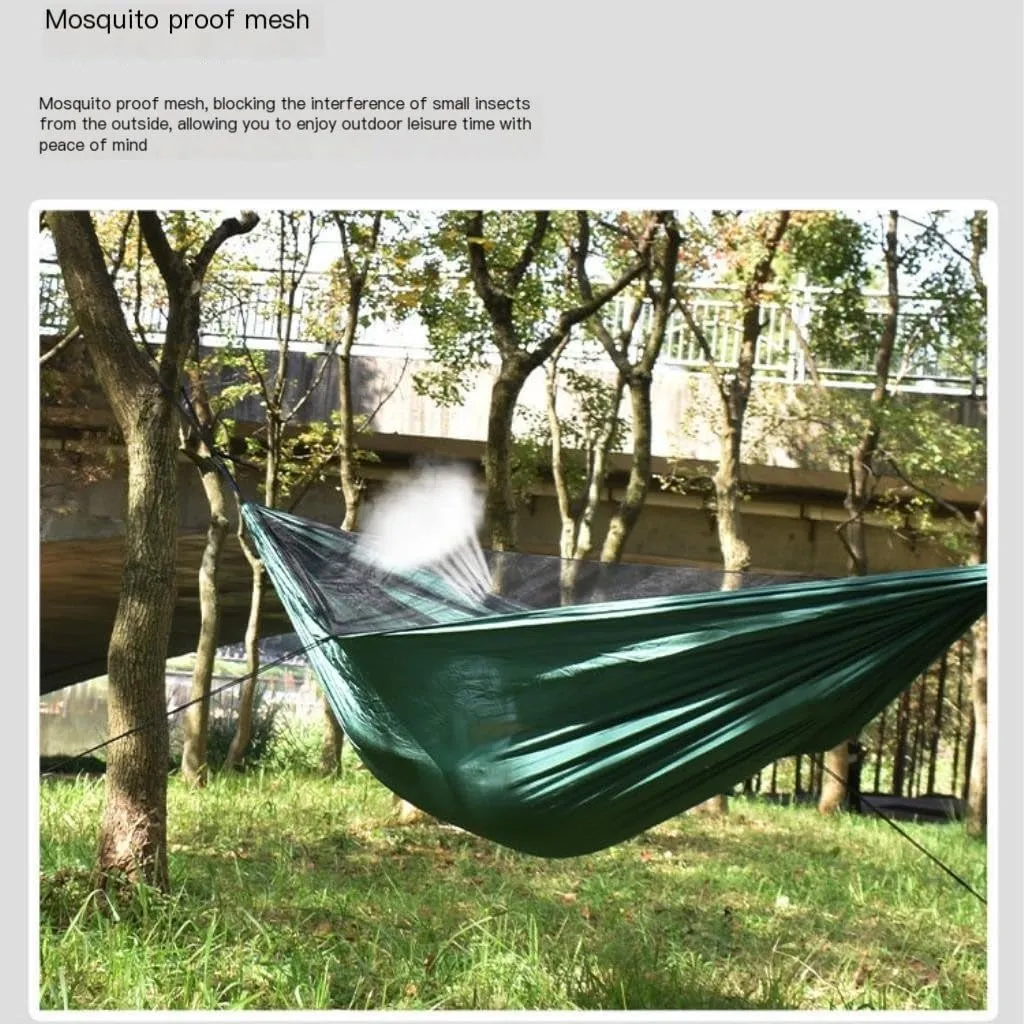 Hammock Double Outdoor Thickened Canvas Outdoor Bent Wooden Stick Hanging Sheet Double Hammock Swing Dormitory Camping Hammock Outdoor(A)