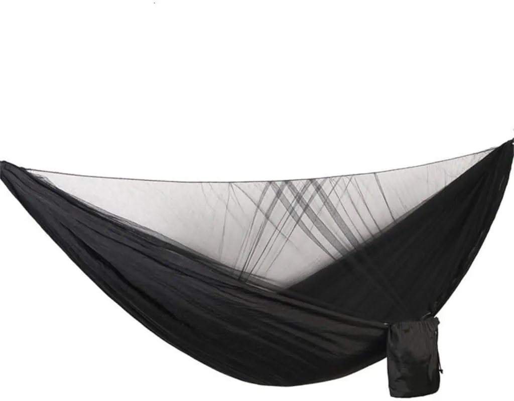 Hammock Double Quick-Release Hammock with Mosquito Net Hanging Sheet Double Parachute Cloth Anti-Rollover Camping Hammock Hammock Outdoor(F)