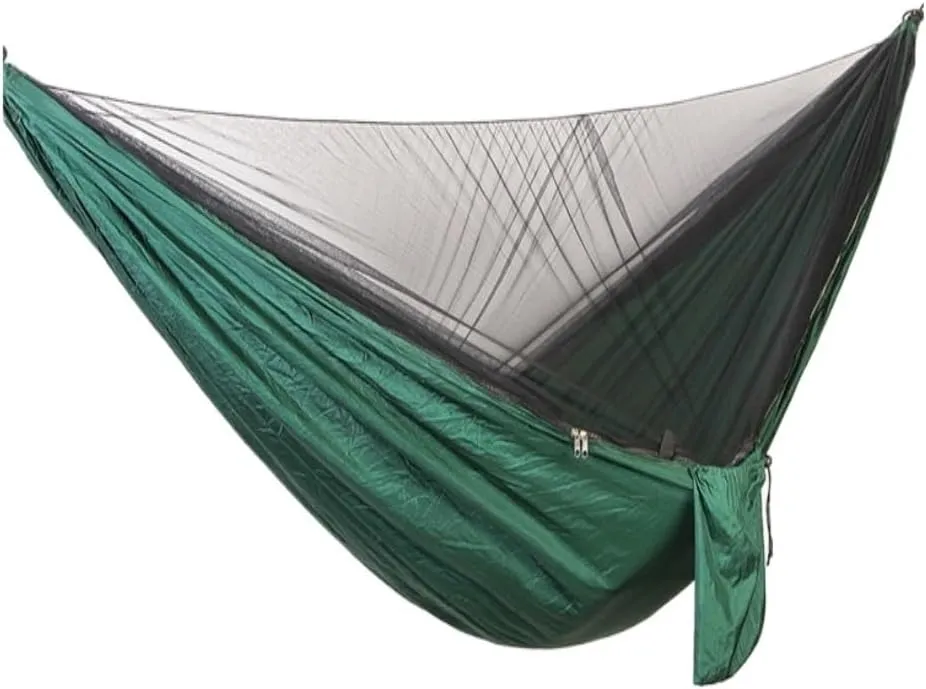 Hammock Double Quick-Release Hammock with Mosquito Net Hanging Sheet Double Parachute Cloth Anti-Rollover Camping Hammock Hammock Outdoor(F)