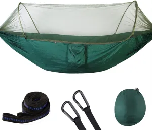 Hammock Portable Hammocks with Mosquito Net 290x140 Cm Lightweight Nylon Parachute Hammock for Travel Portable Hammock