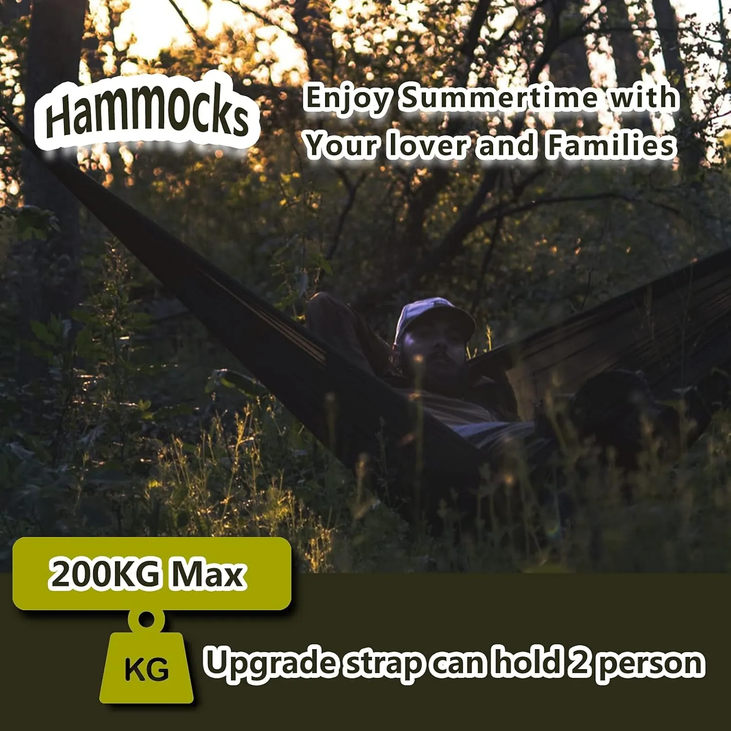 Hammock with Mosquito Net, Portable Travel Hammock, Outdoor Camping Hammock 200kg Load Capacity for Camping Hiking Backpacking,Comouflage