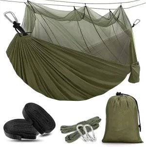 Hammock with Mosquito Net, Portable Travel Hammock, Outdoor Camping Hammock 200kg Load Capacity for Camping Hiking Backpacking,Comouflage