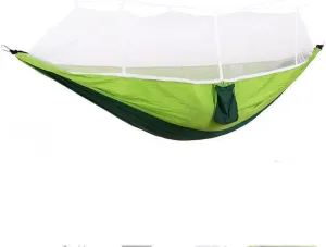 Hammocks 2 Person Hammock Camping Hammock with Mosquito Net Portable Nylon Parachute Hammocks with Tree Straps for Backpacking Travel Outdoor Hammock