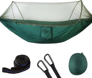 Hammocks for Trees, Camping Hammocks with Netting, Quick Dry Hammock, Double Hammock Swing Chair Outdoor with Tree Hooks, for Beach, Backyard, Patio