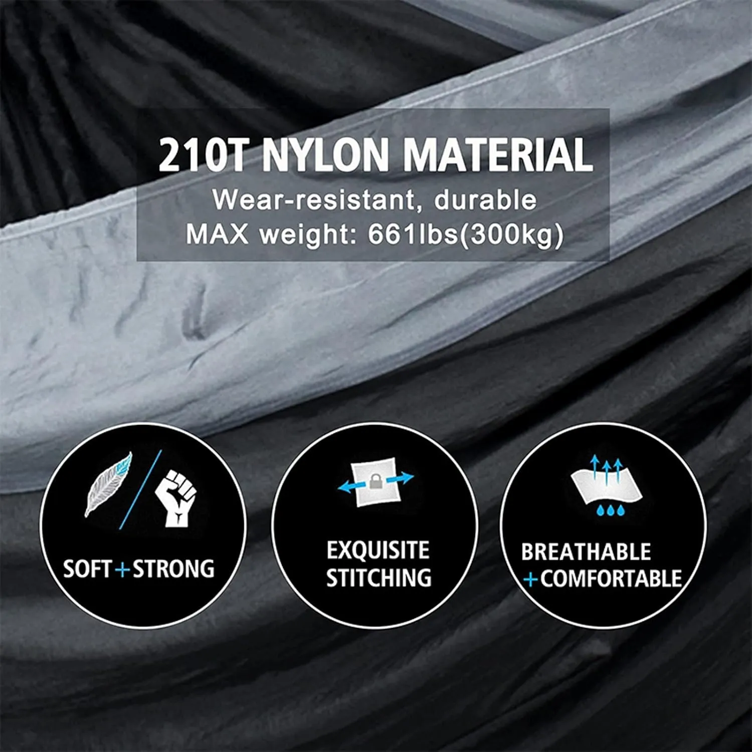Hammocks Hammock Double Camping Hammock with Tree Strap Lightweight Portable 210T Nylon Hammock Swing Chair for Outdoor Hiking Travel Outdoor Hammock