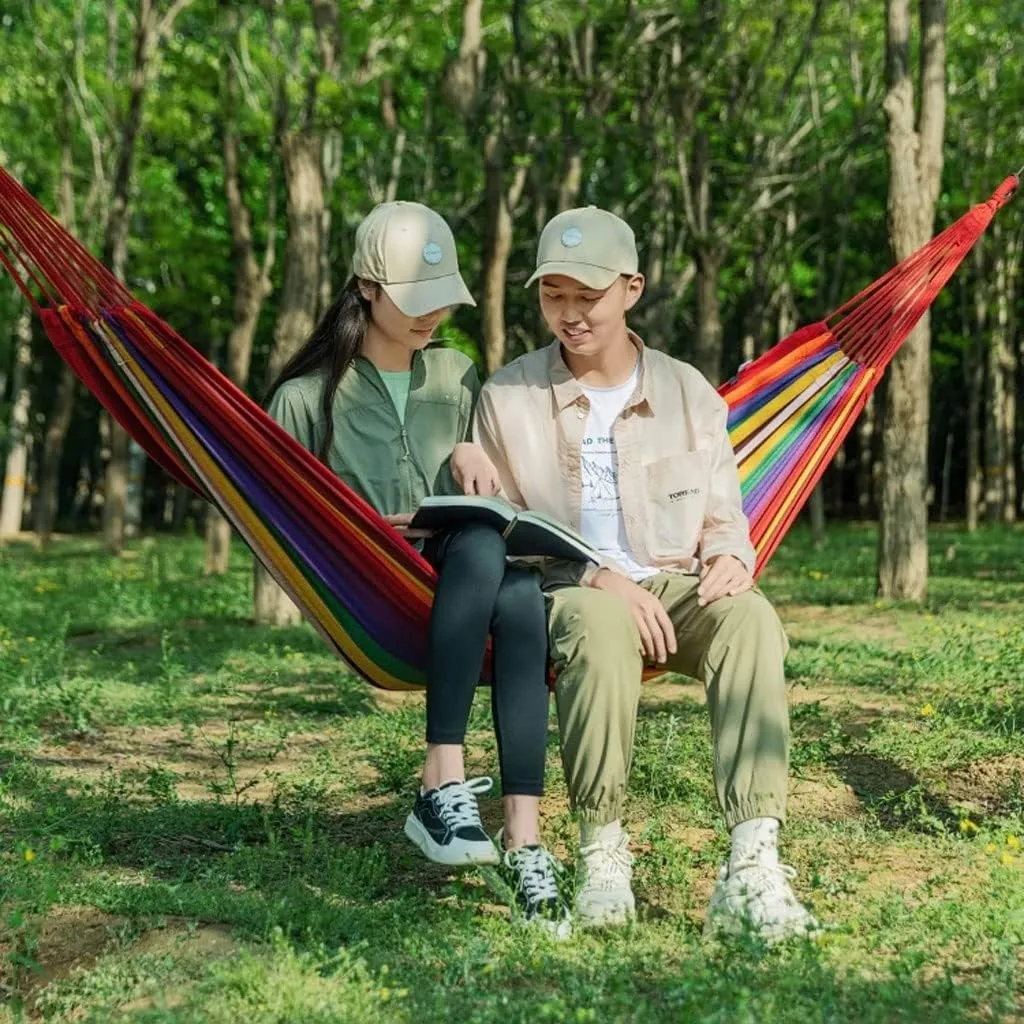Hammocks Outdoor Hammock Camping Breathable Wear-Resistant Thickened Portable Hammock, 200*100cm, Red