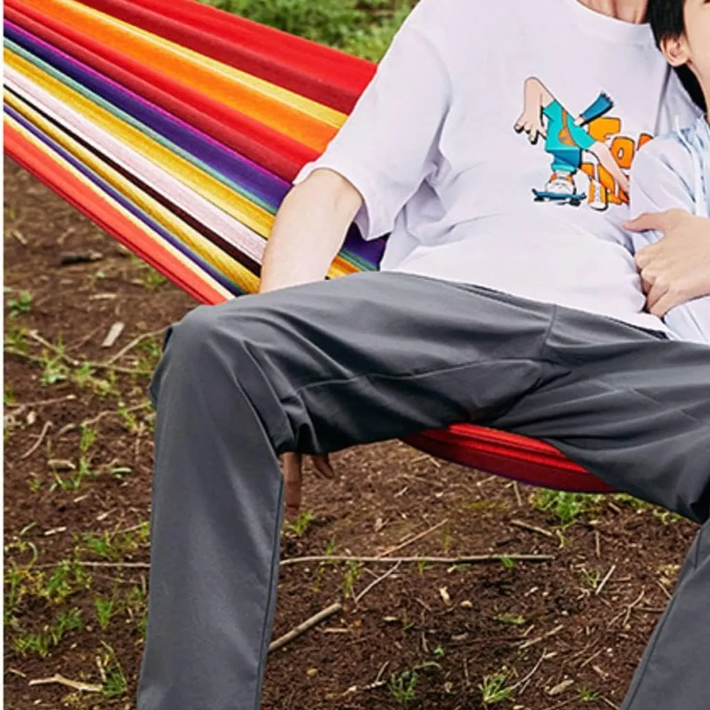 Hammocks Outdoor Hammock Camping Breathable Wear-Resistant Thickened Portable Hammock, 200*100cm, Red