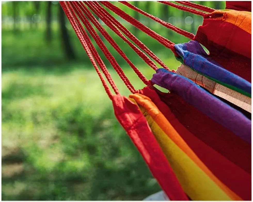 Hammocks Outdoor Hammock Camping Breathable Wear-Resistant Thickened Portable Hammock, 200*100cm, Red