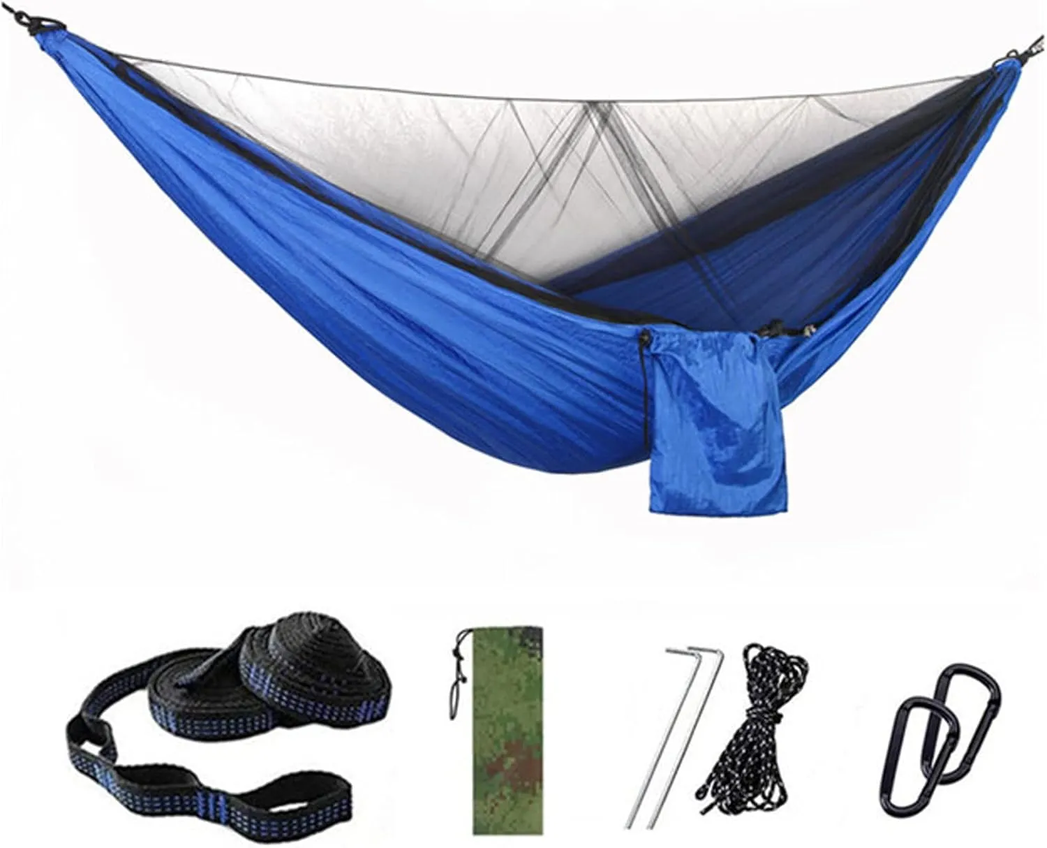 Hammocks Portable Hammock Outdoors Double Camping Hammocks with Mosquito Net Lightweight Parachute Nylon Hammock for Backpacking Hiking Outdoor Hammock