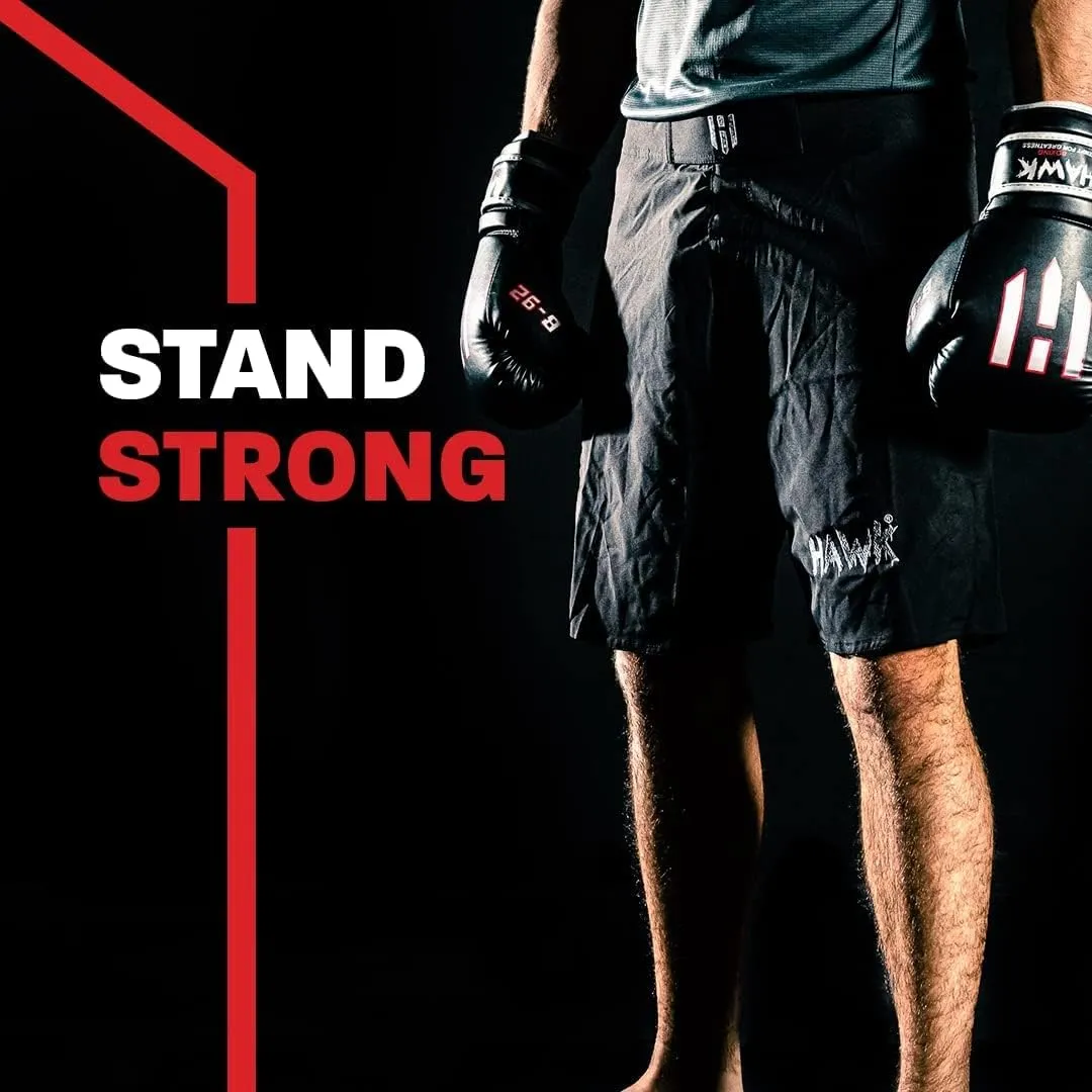 Hawk Sports Athletic Shorts for Men and Women, No Gi MMA Shorts for Boxing, Kickboxing, Jiu Jitsu, Muay Thai, and Wrestling.