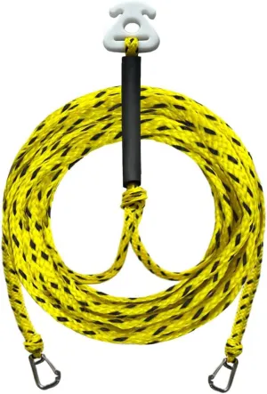 Heavy Duty Boat Tow Harness for Tubing, Fits 4 Riders, Quick-Connect Clip for Easy Attachment, Durable Tow Rope for tubing
