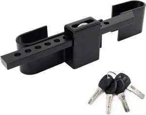 Heavy Duty Steel Cargo Door Lock/Shipping Container Lock-Durable & Weather-Resistant with 4 Keys，Adjustment Range: 11-2/5''-18-1/2'' Color-Black