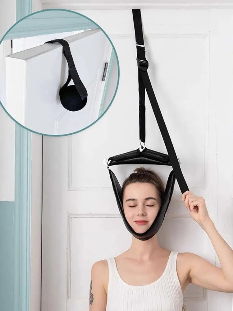 High-Quality Cervical Neck Traction Device for Home Use, Over-Door Neck Stretcher Hammock, Pain Relief & Spine Correction Brace for Physical Therapy