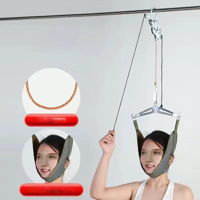 High-Quality Cervical Neck Traction Device for Home Use, Over-Door Neck Stretcher Hammock, Pain Relief & Spine Correction Brace for Physical Therapy