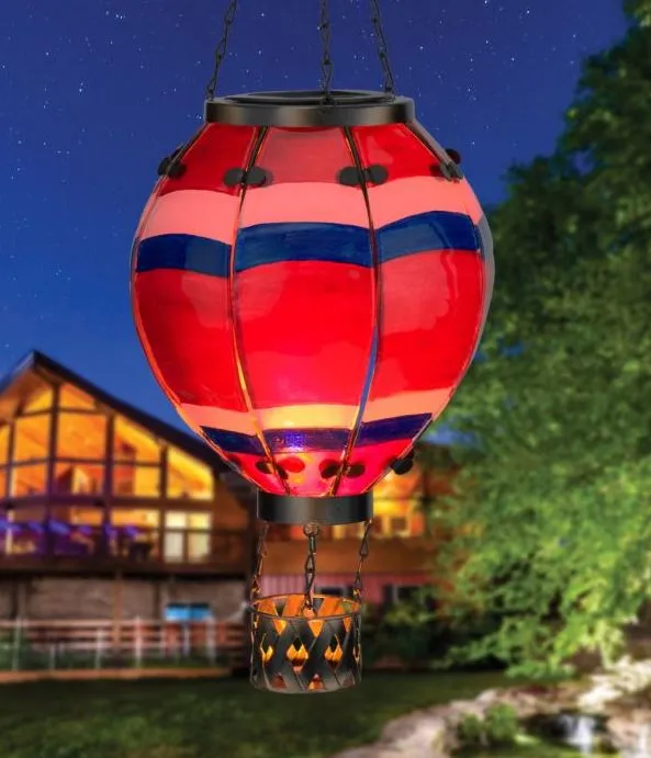 Hot Air Balloon Solar Lantern LG- Stripe