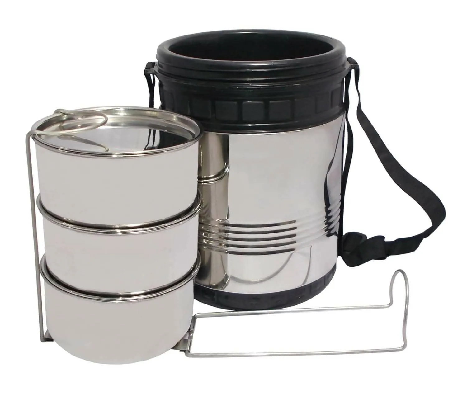 Hot Delight Box Combo Casserole with Handle & 3 Container Tiffin Lunchbox 1200ML