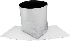 HTG Supply 7-Gallon Indoor/Outdoor White Poly Grow Bag Planters - 100-Pack