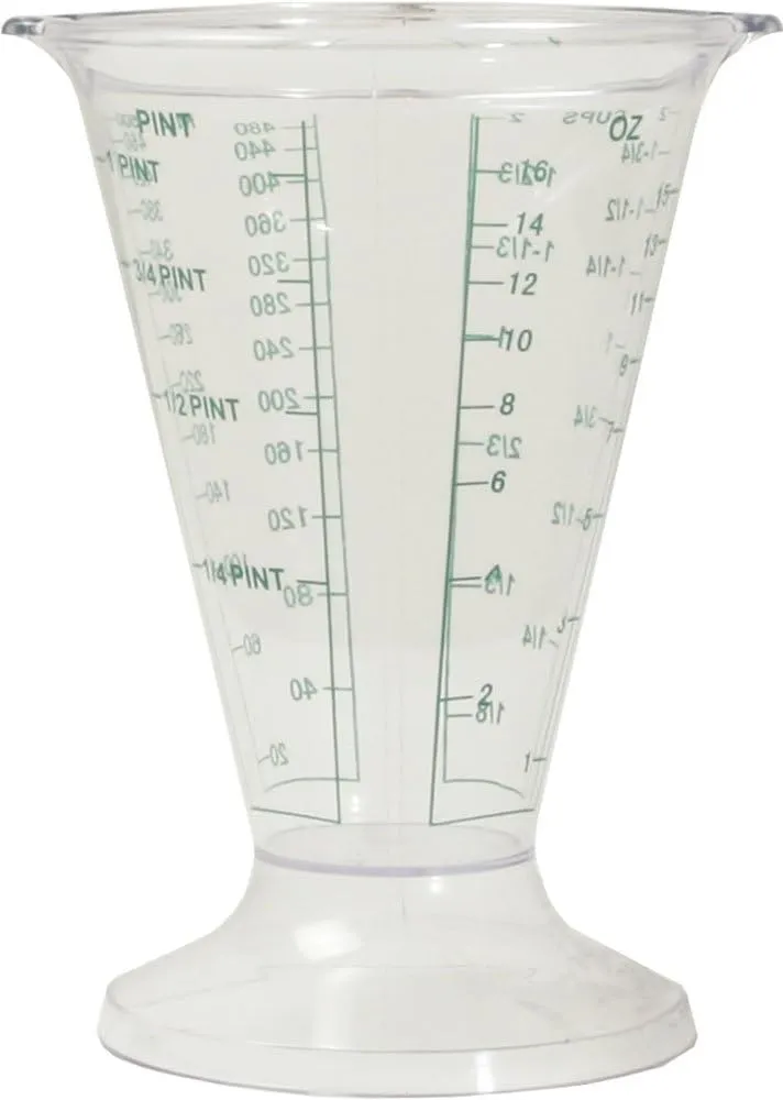 Hydrofarm HGMB Measuring Beaker, Cups, milliliters, Pints and Ounces, Clear