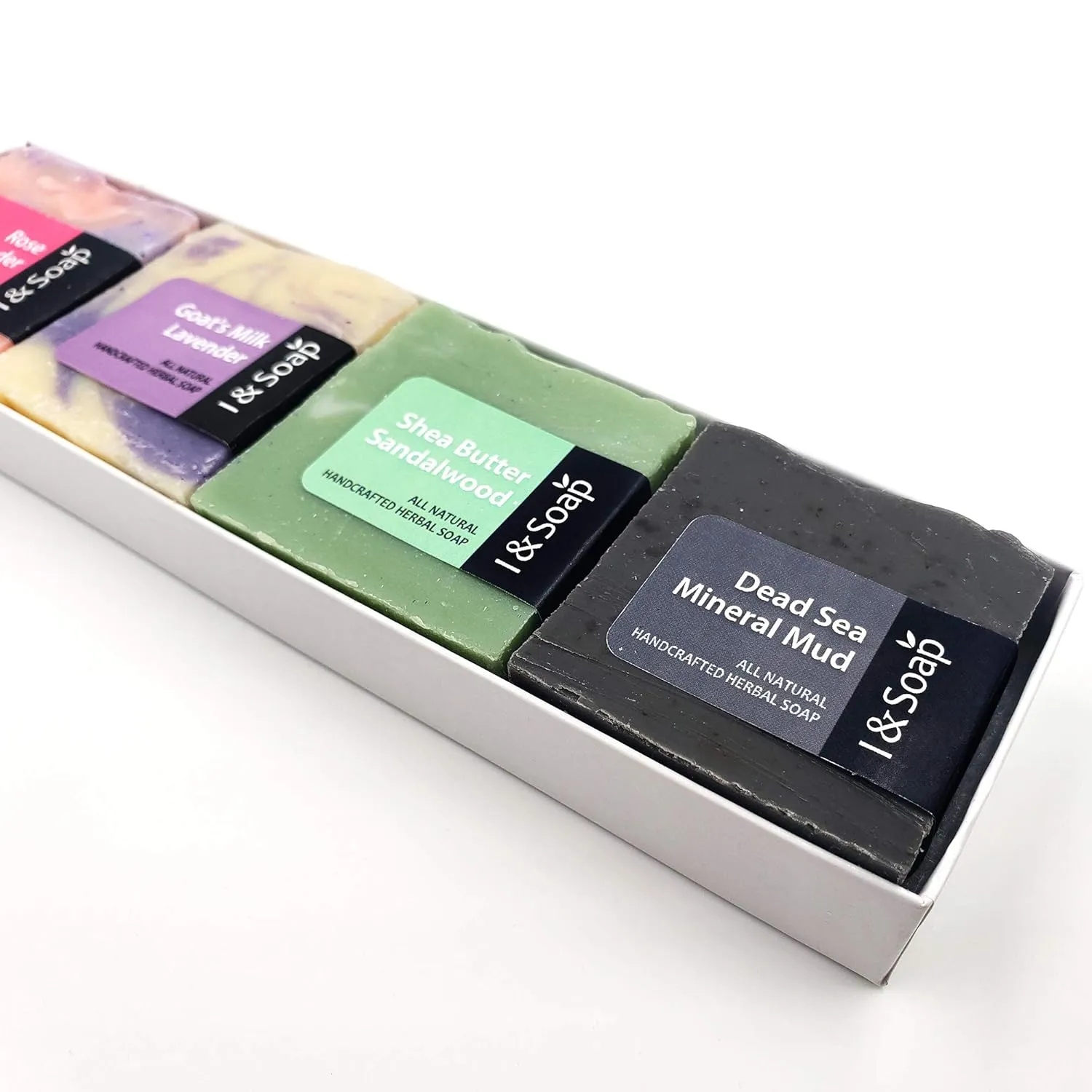 I & SOAP, 5pcs Mini Sampler Set (03) - Guest Soap - Travel Soap - 100% Natural & Organic Materials - Handcrafted Herbal Soap - Gentle and Effective Facial, Hand and Body Cleansing Soap Bars - Deeply Moisturizing Soft Soap - **Sodium Lauryl Sulfate(SLS), P